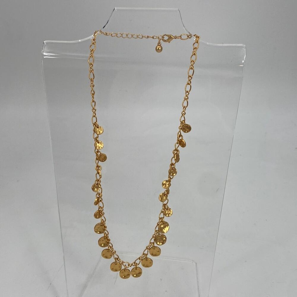 Roman Gold plated disk necklace